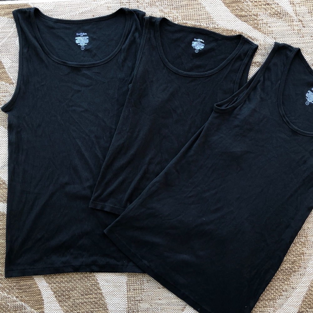 MGoodfellow ribbed tanks set of 3. Men’s size medium